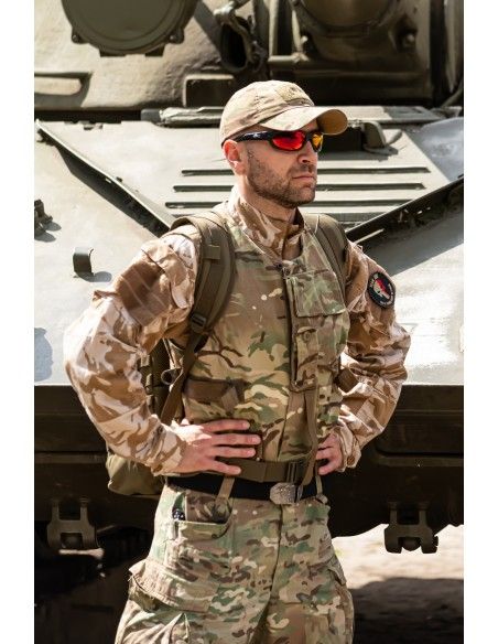 Okulary przeciwsłoneczne OPC MILITARY MARINES Matt Black/ Red REVO