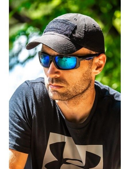 Okulary przeciwsłoneczne OPC SPORT EVEREST Matt Black Blue/ BlueREVO