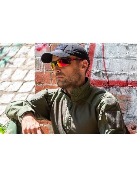 Okulary przeciwsłoneczne OPC EXTREME SAN SALVO Matt Black Red/Red REVO