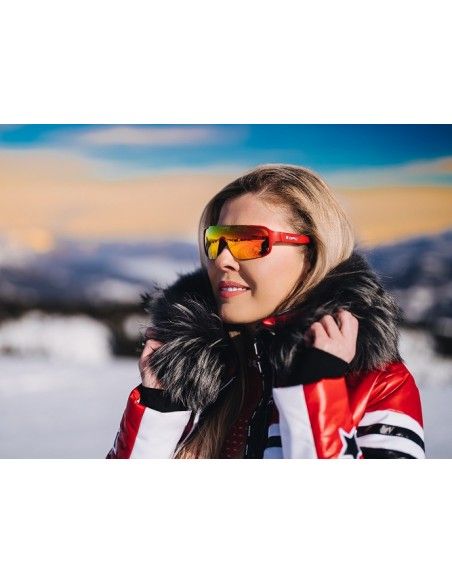 Okulary przeciwsłoneczne OPC ALL ROUND JET I Matt Red/ Red REVO