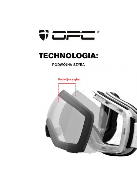 Gogle OPC PERFORMANCE LEVI Matt White Red / Red REVO