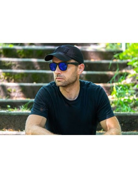 Okulary przeciwsłoneczne OPC LIFESTYLE IBIZA Matt Black Blue REVO