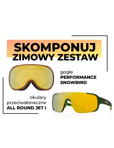 Zestaw zimowy Gogle PERFORMANCE SNOWBIRD + okulary ALL ROUND JET I