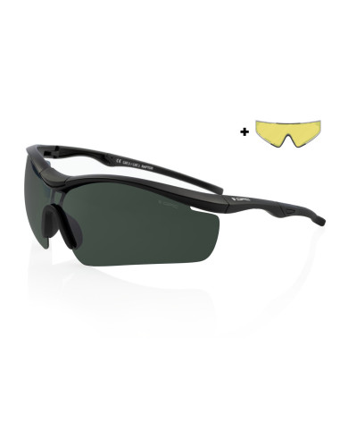 Okulary przeciwsłoneczne OPC EXTREME RAPTOR Matt Black Green/ Yellow