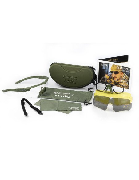 Okulary balistyczne OPC BALLISTIC NAVAL Matt Green Set
