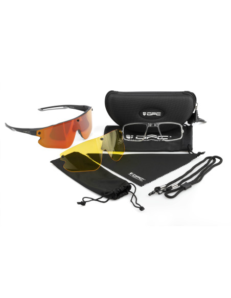 Okulary przeciwsłoneczne OPC All Round MORPHO Matt Black/ Red REVO/ Yellow Set
