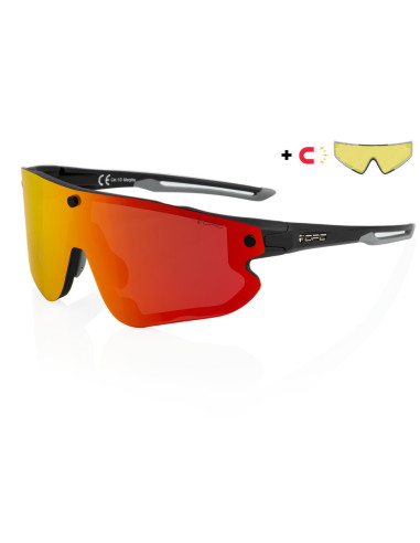 Okulary przeciwsłoneczne OPC All Round MORPHO Matt Black/ Red REVO/ Yellow Set